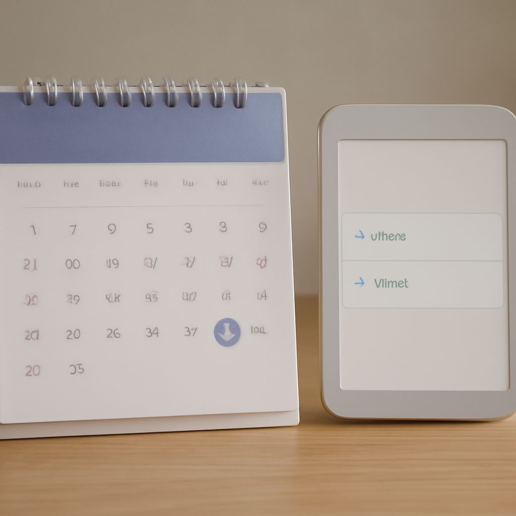 A JavaScript calendar month grid showing event markers and navigation controls